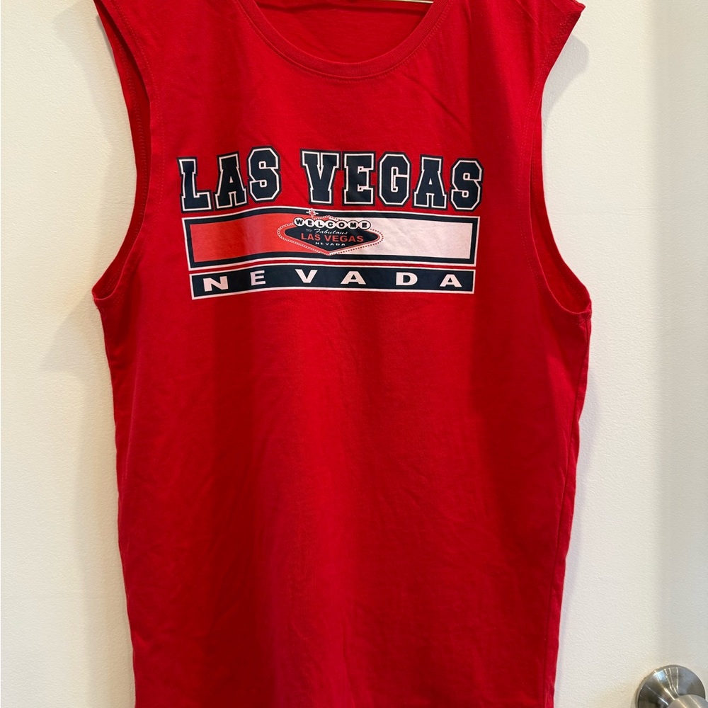 Red Las Vegas Nevada Tank Top